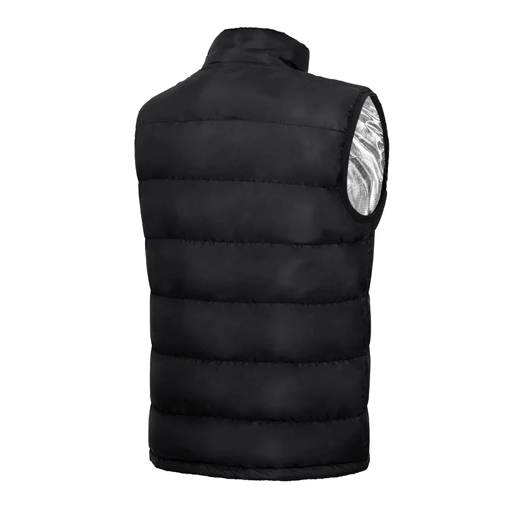 Unisex beheizbare Jacke, 9 Zonen USB-Wärme für Skifahren, Wandern & Outdoor-Abenteuer.