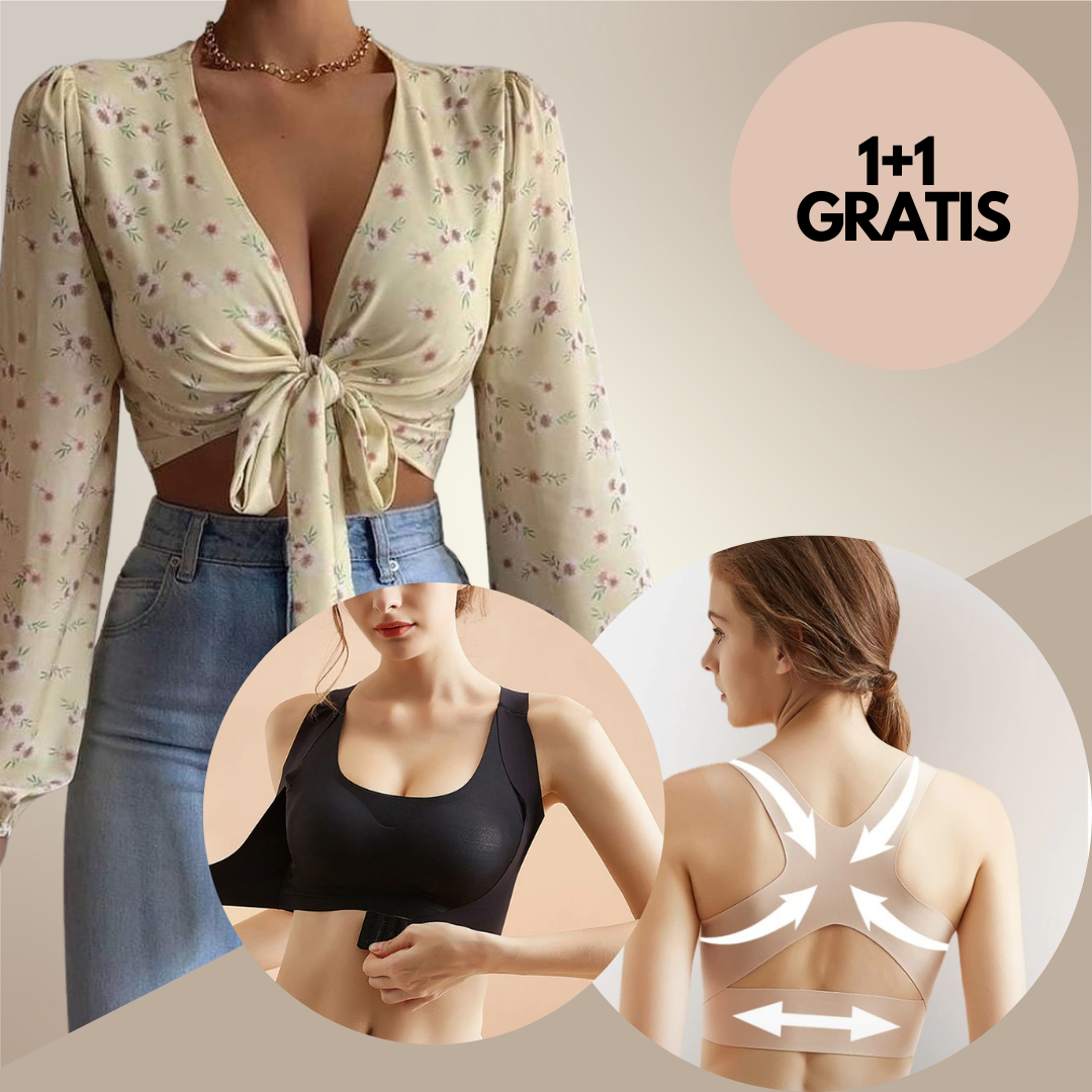 Komfortabler Damen Push-up BH mit Vorderverschluss für optimale Stütze und verbesserte Haltung.