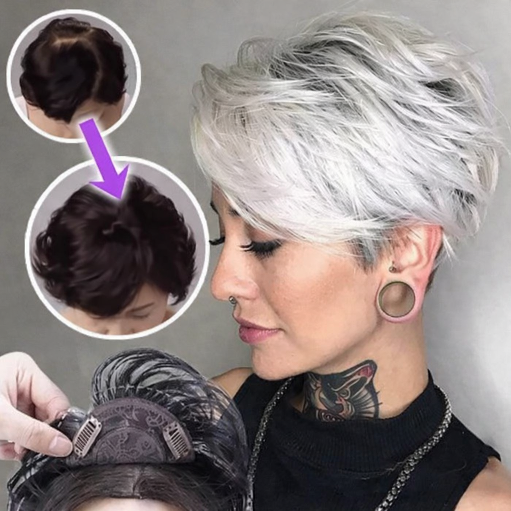 Natürliches Damen Clip-In Haarteil für sofortige Haarfülle und dichte, schöne Frisuren.