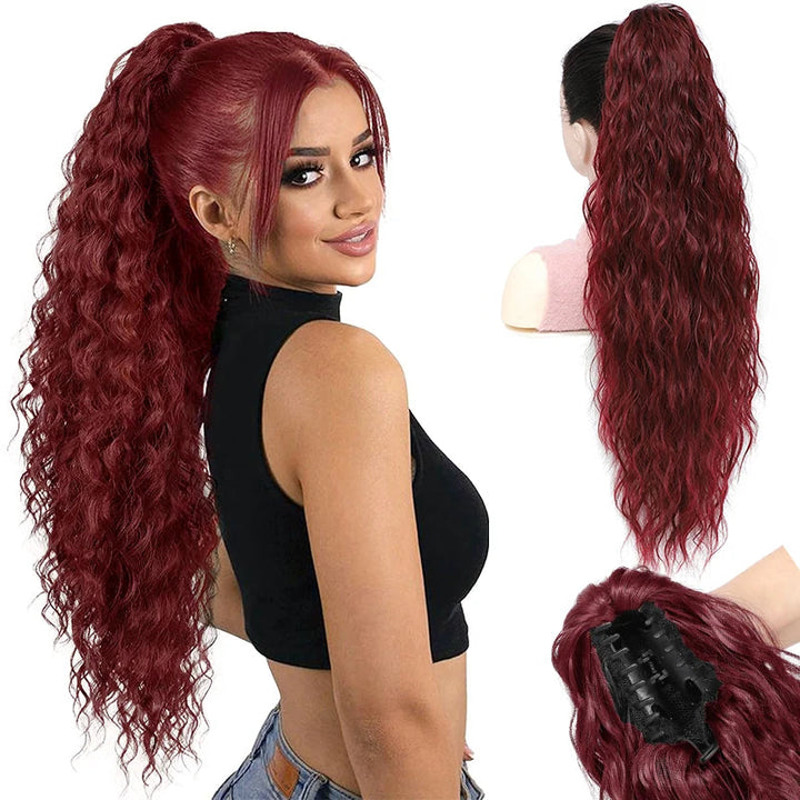 Praktisches Haaraccessoire: Clip-in Pferdeschwanz-Verlängerung für Damen, mehr Volumen & Länge.