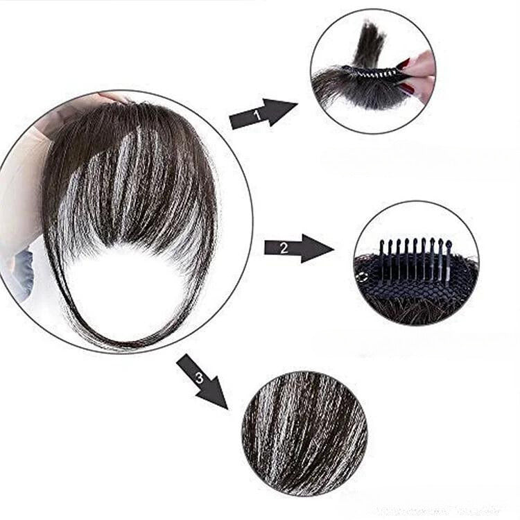 Sofortiger Pony: Damen Clip-in Haarteil für natürliches Haarstyling. Schnelles & einfaches Frisuren-Upgrade.