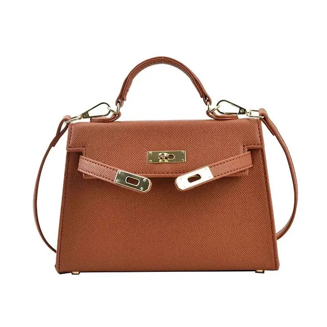 Praktische Damen Umhängetasche in Khaki aus PU-Leder. Elegant & vielseitig für jede Gelegenheit.