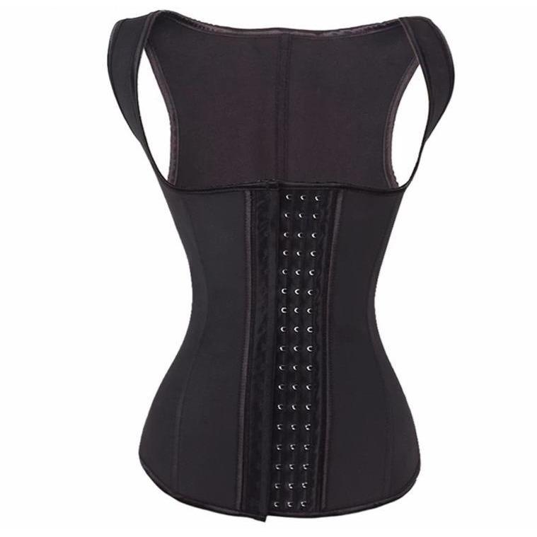 Damen CurvaFit Taillentrainer in Schwarz, figurformend für schlanke Sanduhrfigur, bauchweg, stützt Körperhaltung.