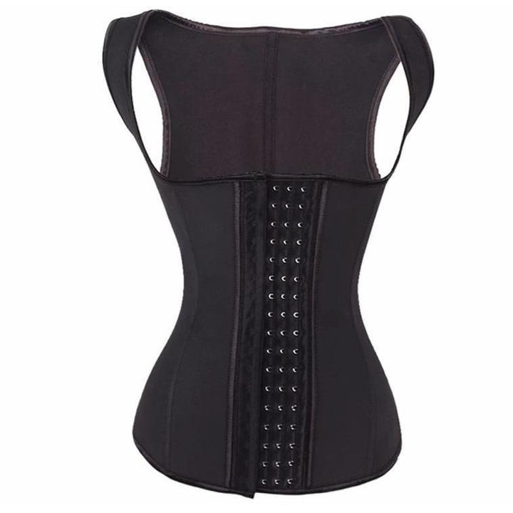 Damen CurvaFit Taillentrainer in Schwarz, figurformend für schlanke Sanduhrfigur, bauchweg, stützt Körperhaltung.
