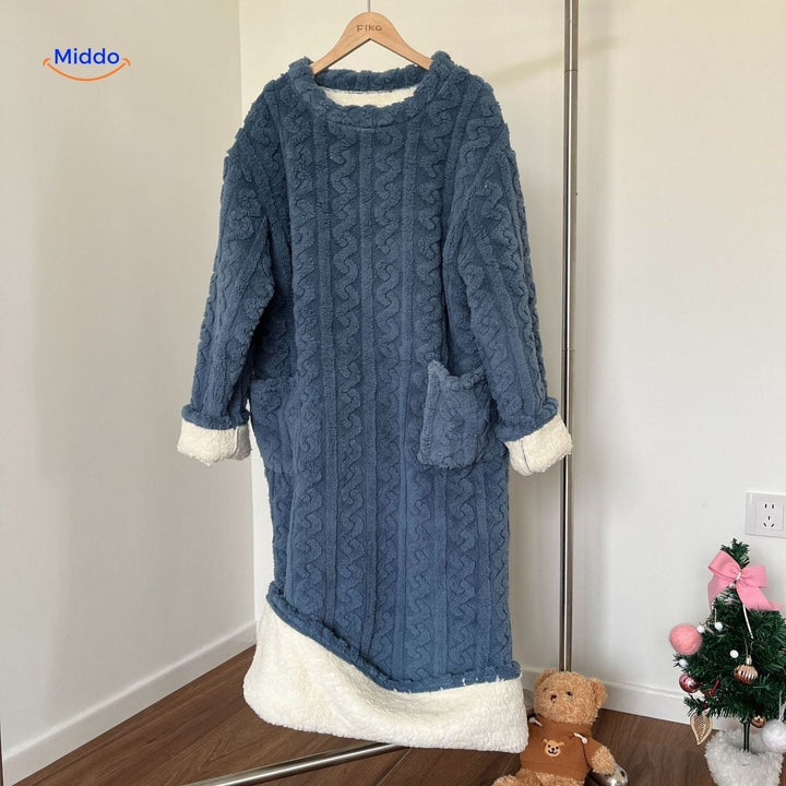 Komfortables Hauskleid, Damen Deckenkleid, flauschig und wohlig, als Geschenkidee.