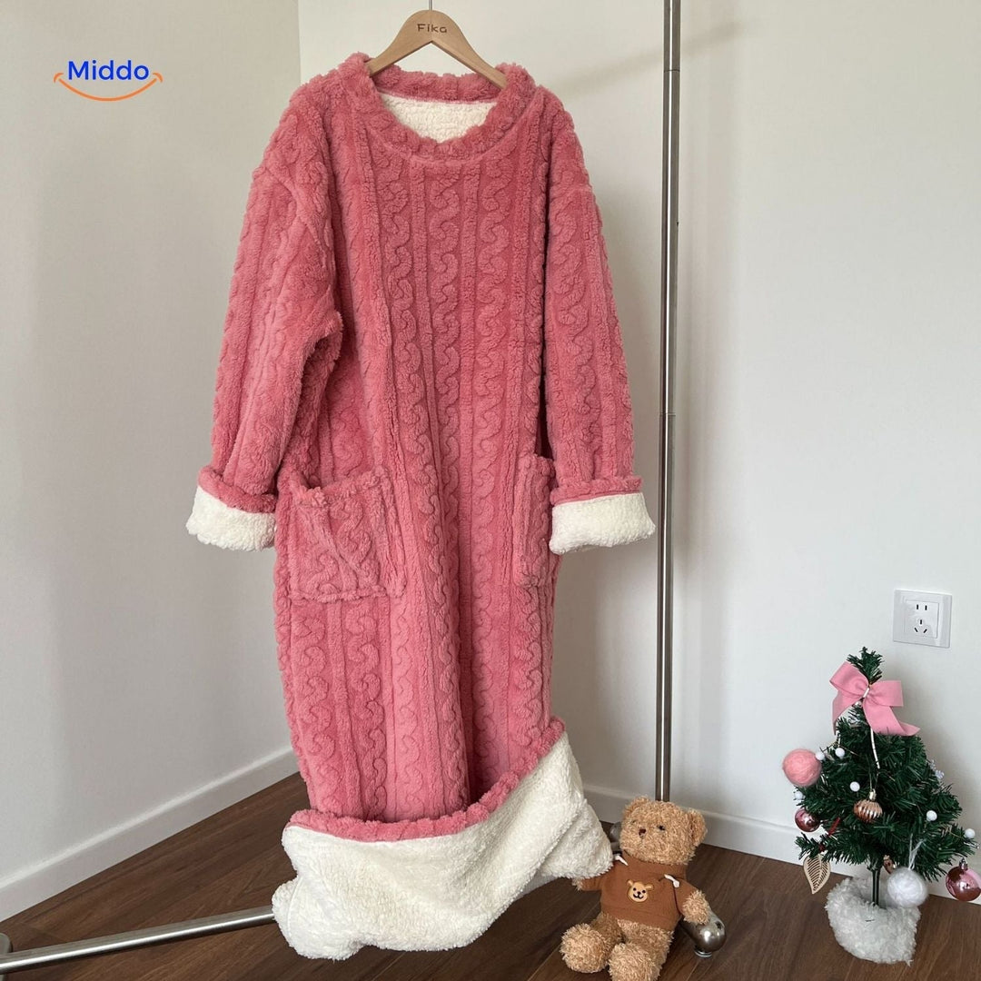 Oversized Kuscheldecke als Deckenkleid, weich & gemütlich, für Damen Homewear.