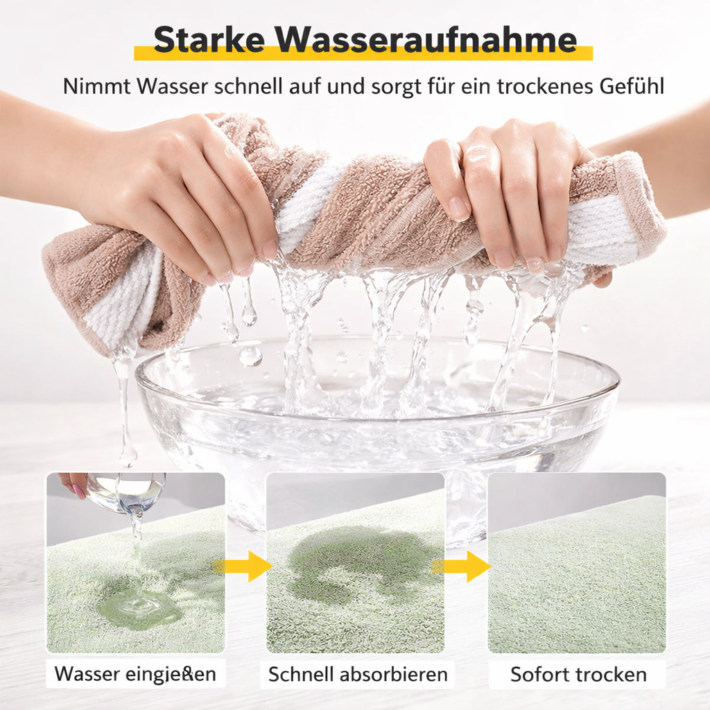 Damen Dusch-Wickel, komfortabel & schnelltrocknend. Rutschfestes Saunatuch für entspannte Momente.