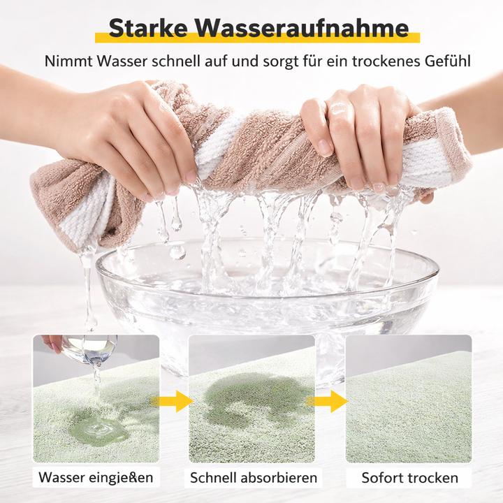 Damen Dusch-Wickel, komfortabel & schnelltrocknend. Rutschfestes Saunatuch für entspannte Momente.