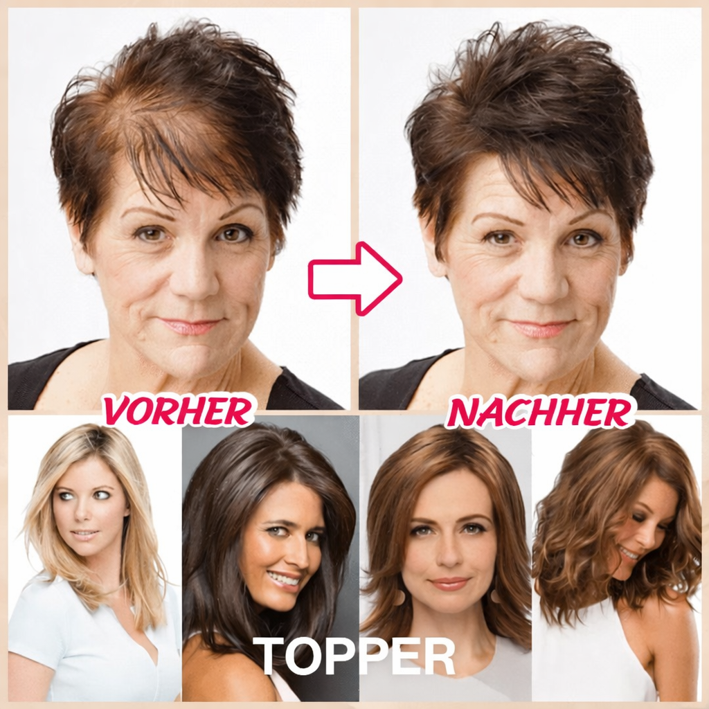 Damen Echthaar Clip-In Haarverlängerung für mehr Volumen und Fülle. Natürliches Haarteil, unsichtbar.