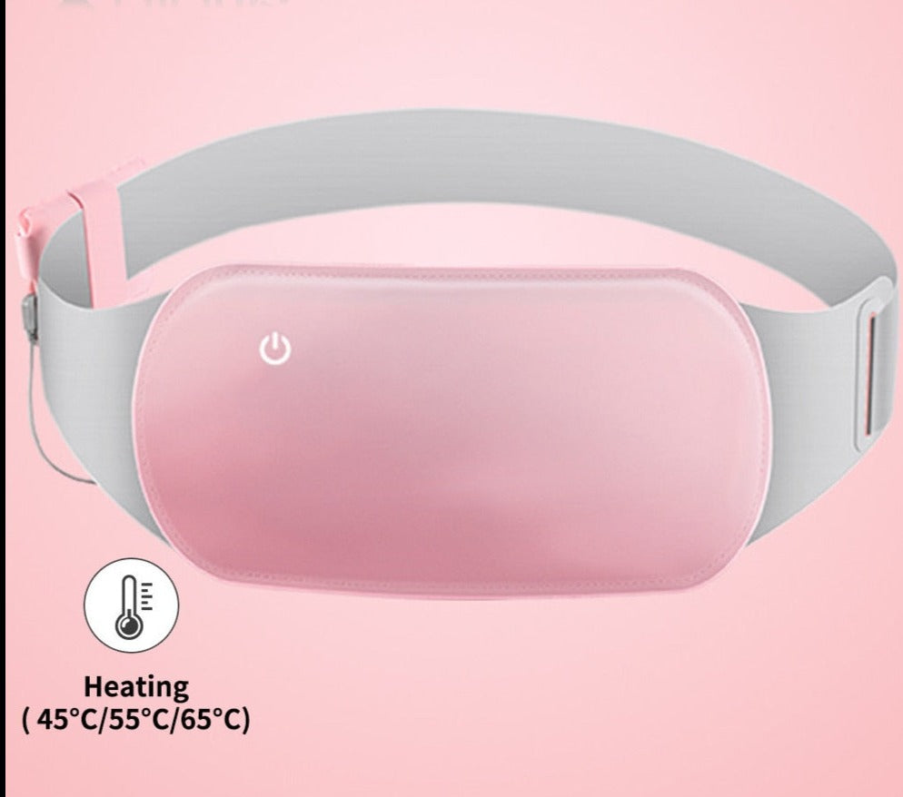Komfortables Heizkissen mit Vibrationsmassage für Damen. Elektrischer Bauchwärmer gegen Krämpfe & Schmerzen.