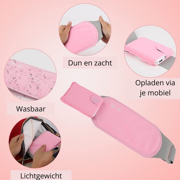 Smartes Gadget: Elektrischer Bauchwärmer für Frauen. Wärmetherapie & Massage zur Entspannung und Schmerzlinderung.