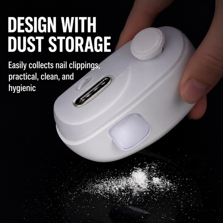Damen 3-in-1 elektrischer Nagelknipser in Anwendung, für glatte Nägel & eine perfekte Pediküre.