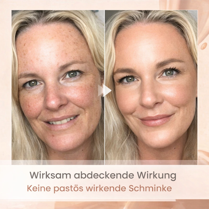 Nahaufnahme der Damen Farbwechsel Foundation Flasche; elegantes Design; hochwertige Kosmetik für Teint.