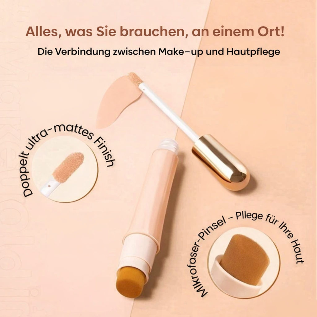 Modell mit Farbwechsel Foundation; strahlender Teint; natürliches Finish; langanhaltendes Make-up.