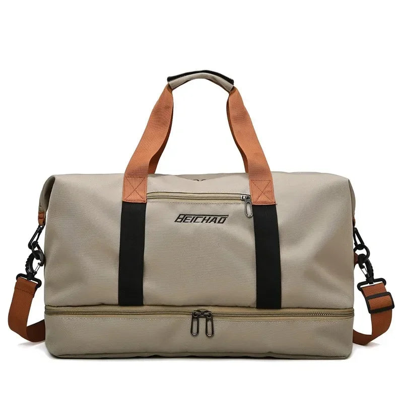 Damen Fitness-Reisetasche mit großem Nass-Trocken-Fach. Perfekt für Sport, Reisen und Wochenende.