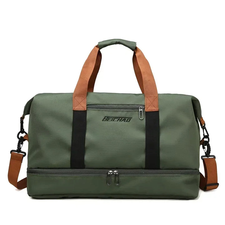 Funktionale Damen Reisetasche: Große Kapazität, Nass-Trocken-Fach, vielseitig für Sport und Urlaub.