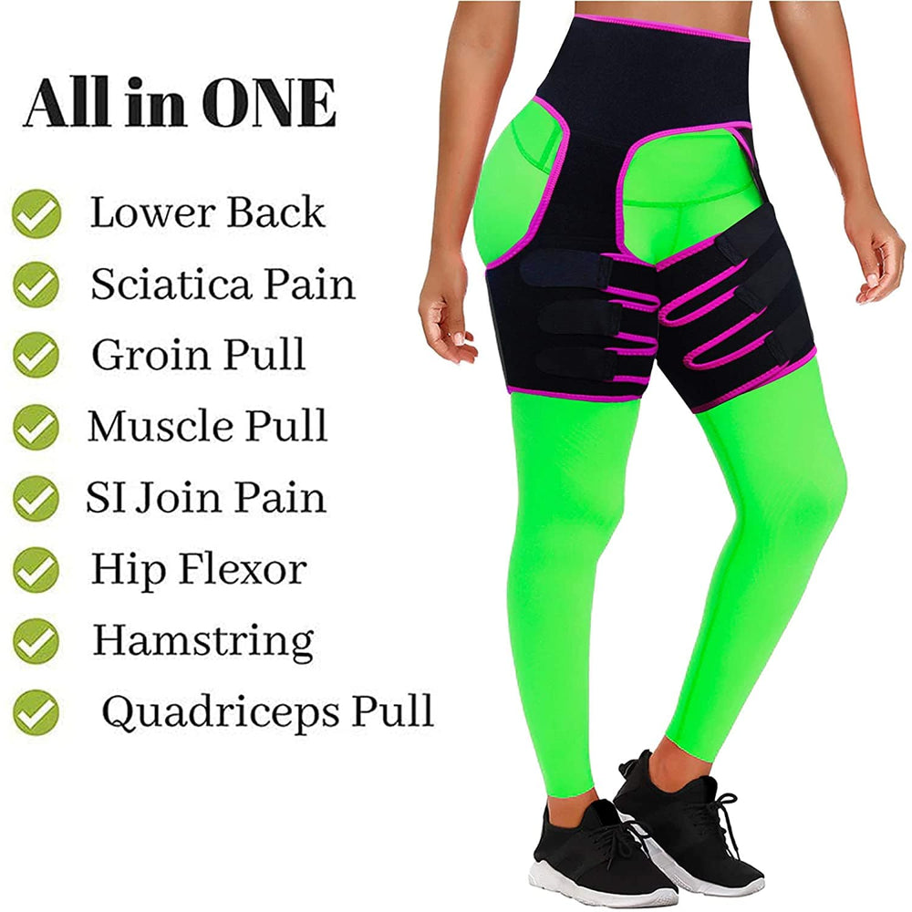 Kompressionsbandage für Hüfte und Oberschenkel, ideal als Sportband und zur Damen Fitness.