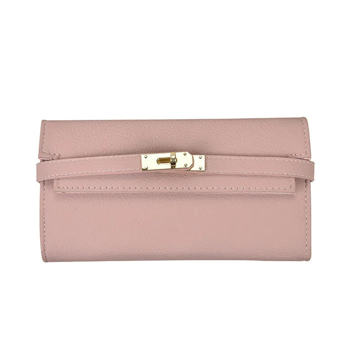 Alltagstaugliche Damen Geldbörse mit Litschi-Muster. Sicheres Portemonnaie, elegant und modisch für Frauen.