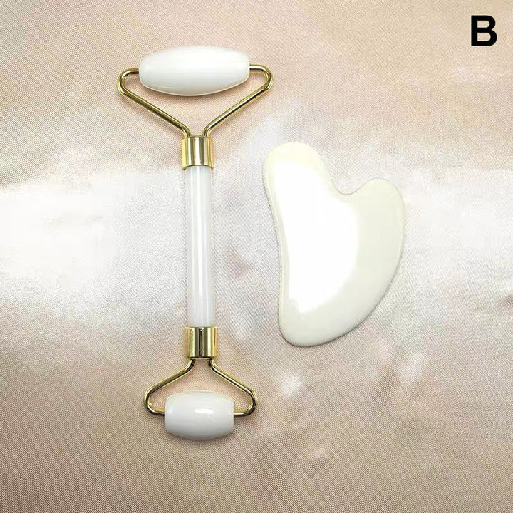 Entspannendes Gua Sha & Gesichtsroller Set für Ihre tägliche Wellness-Routine & Schönheit.