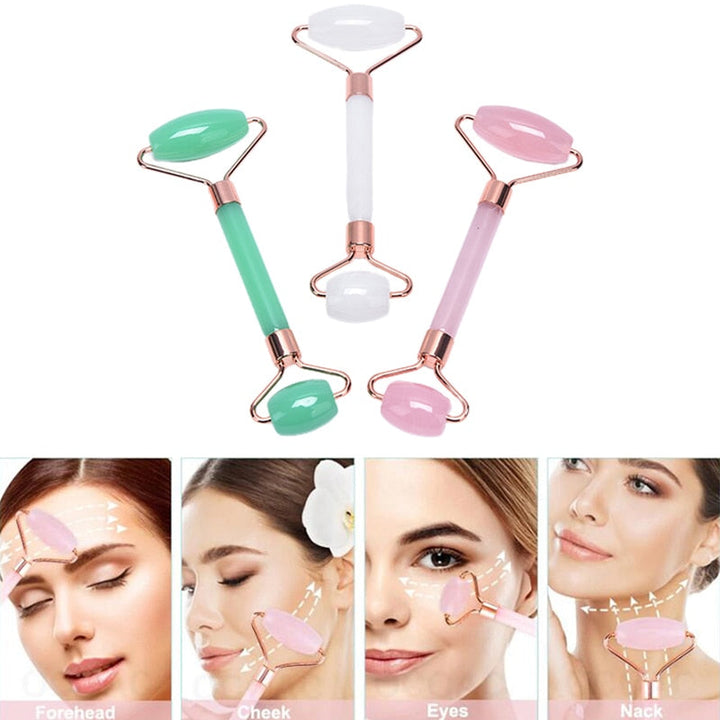 Jade Gua Sha Gesichtsschaber für effektive Lymphdrainage, Straffung & Anti-Aging.