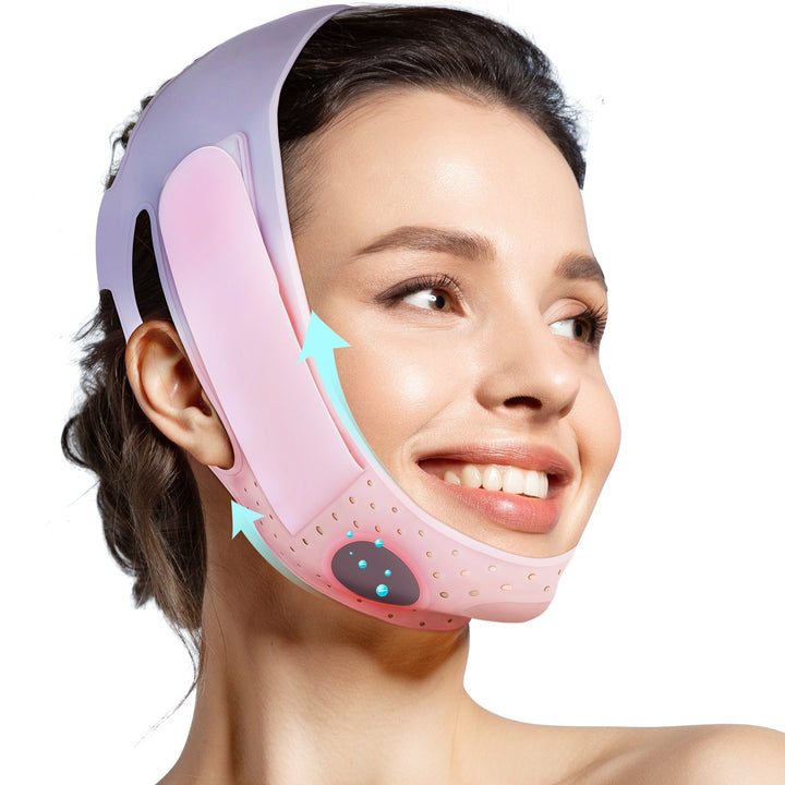 Damen Gesichtsschlankheitsband für straffe Kieferkontur. Reduziert Doppelkinn, Anti-Aging Hautstraffung.