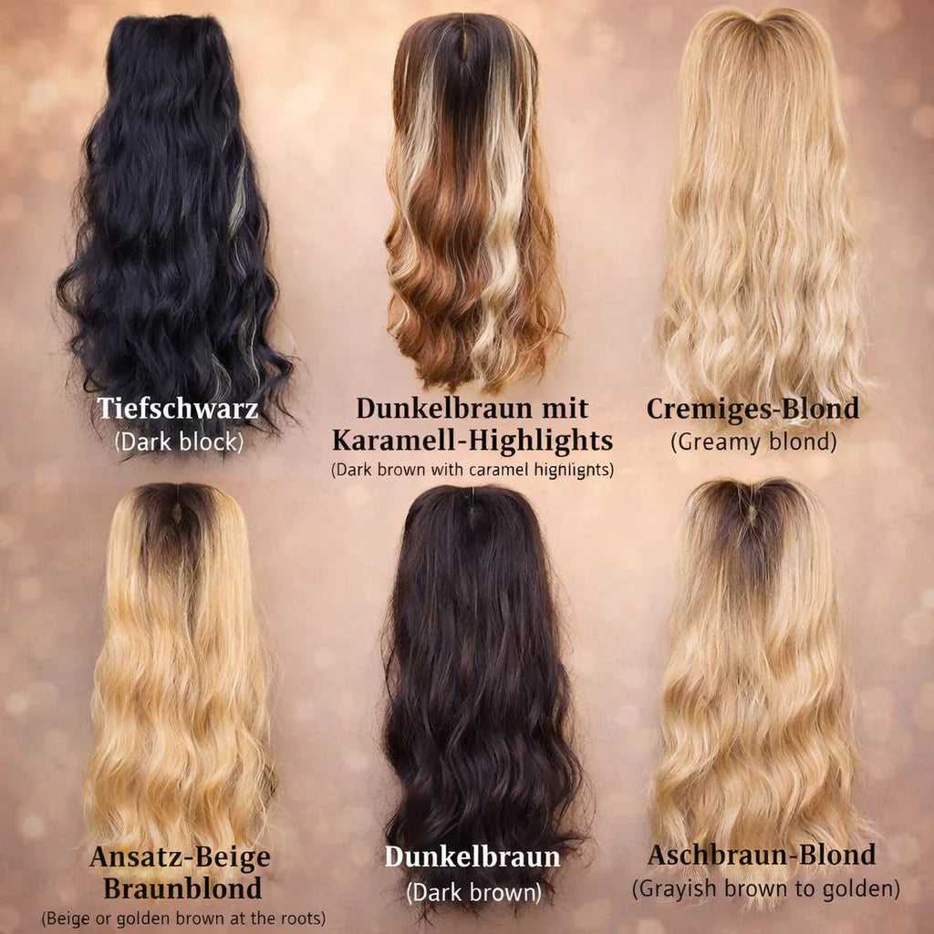 Clip-In Haar-Topper für Frauen. Verleiht welligem Haar natürliches Volumen und Fülle.