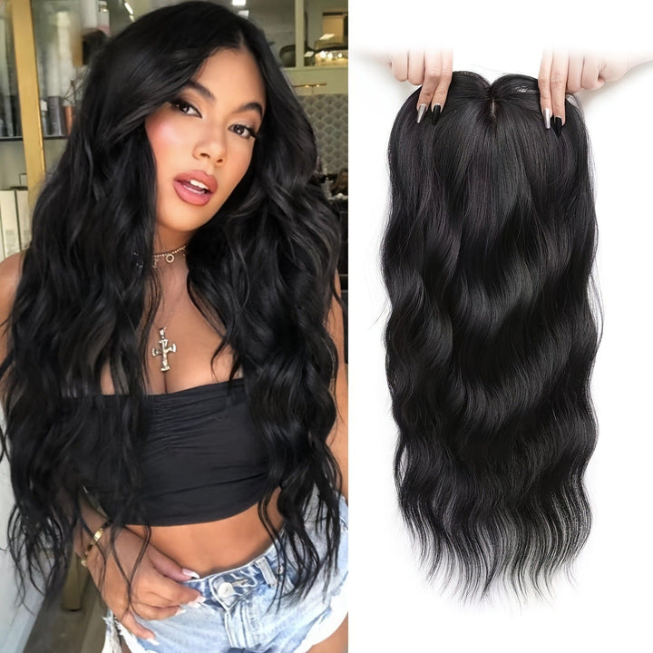 Leichter Clip-In Haar-Topper für Damen. Sofort Volumen, volleres welliges Haar, natürlicher Look.