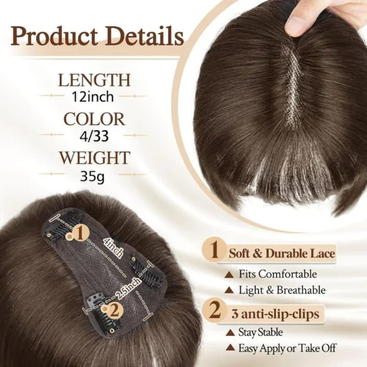 Damen Haarteil mit langen Fransen für sofortiges Volumen & natürlichen Look.