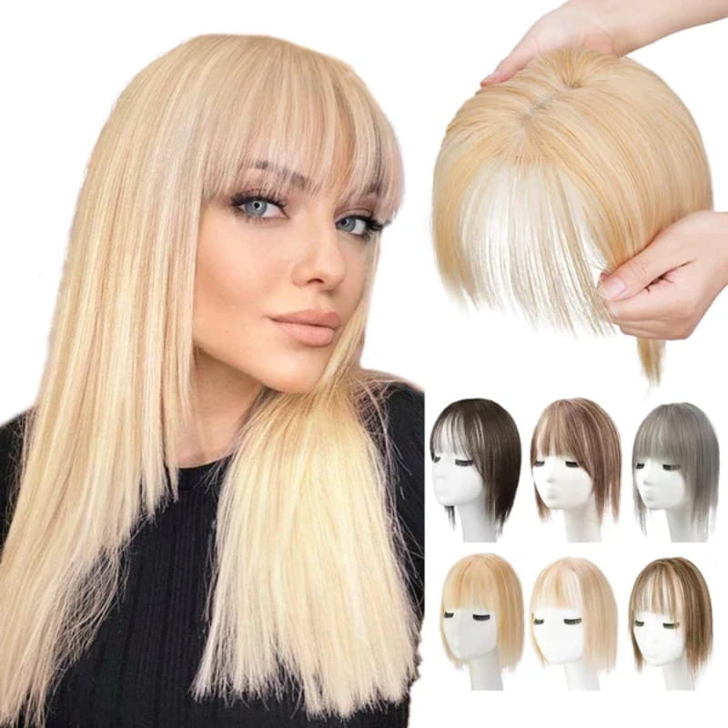 Damen Haarteil mit Pony für natürliches Volumen & vielseitiges Styling. Perfekt für schnelle Frisuren.