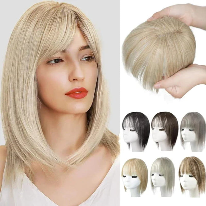 Komfortables und schickes Damen Haarteil mit Pony für natürliches Volumen und modische Frisuren.