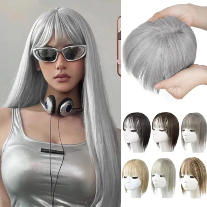 Vielseitiges Damen Haarteil mit Pony, ideal für trendige Frisuren und modisches Styling.