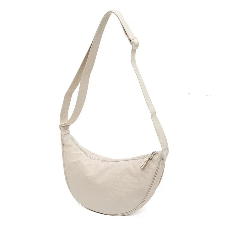 Stilvolle Damen-Knödeltasche, leichte Umhängetasche aus Stoff, ideal als Crossbody.