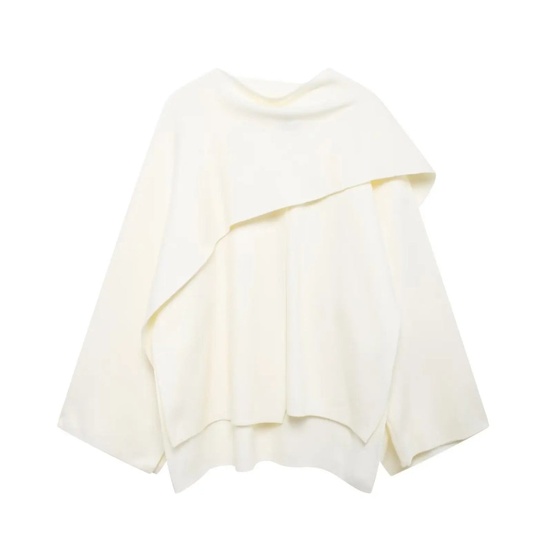 Modischer Damen Poncho für Herbst & Winter. Asymmetrischer Schnitt, warm und sehr bequem.