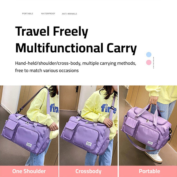 Reisetasche für Damen, leicht, wasserdicht, multifunktional, ideal als Weekender oder Handgepäck.