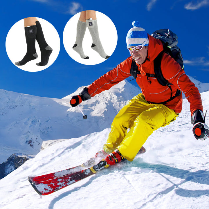 Unisex ThermoLuxe Heizsocken, wiederaufladbar, perfekt für Ski, Wandern & Outdoor-Aktivitäten.