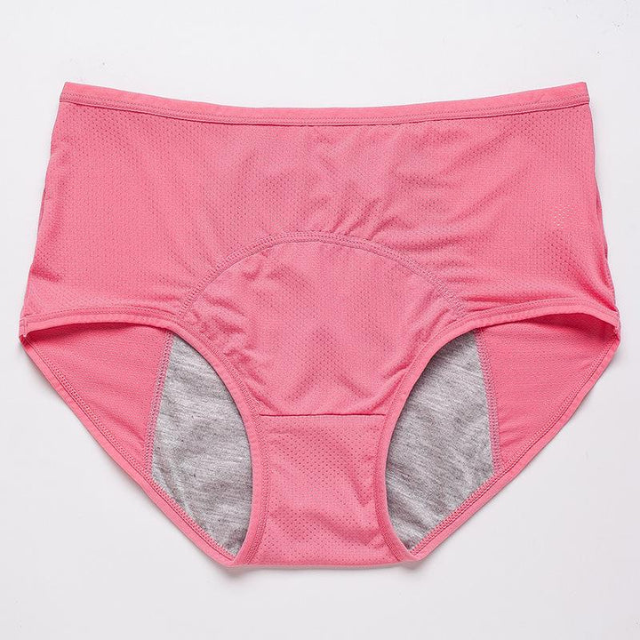 Seitenansicht der atmungsaktiven Menstruationsunterwäsche für Frauen, extra saugstark und sicher.