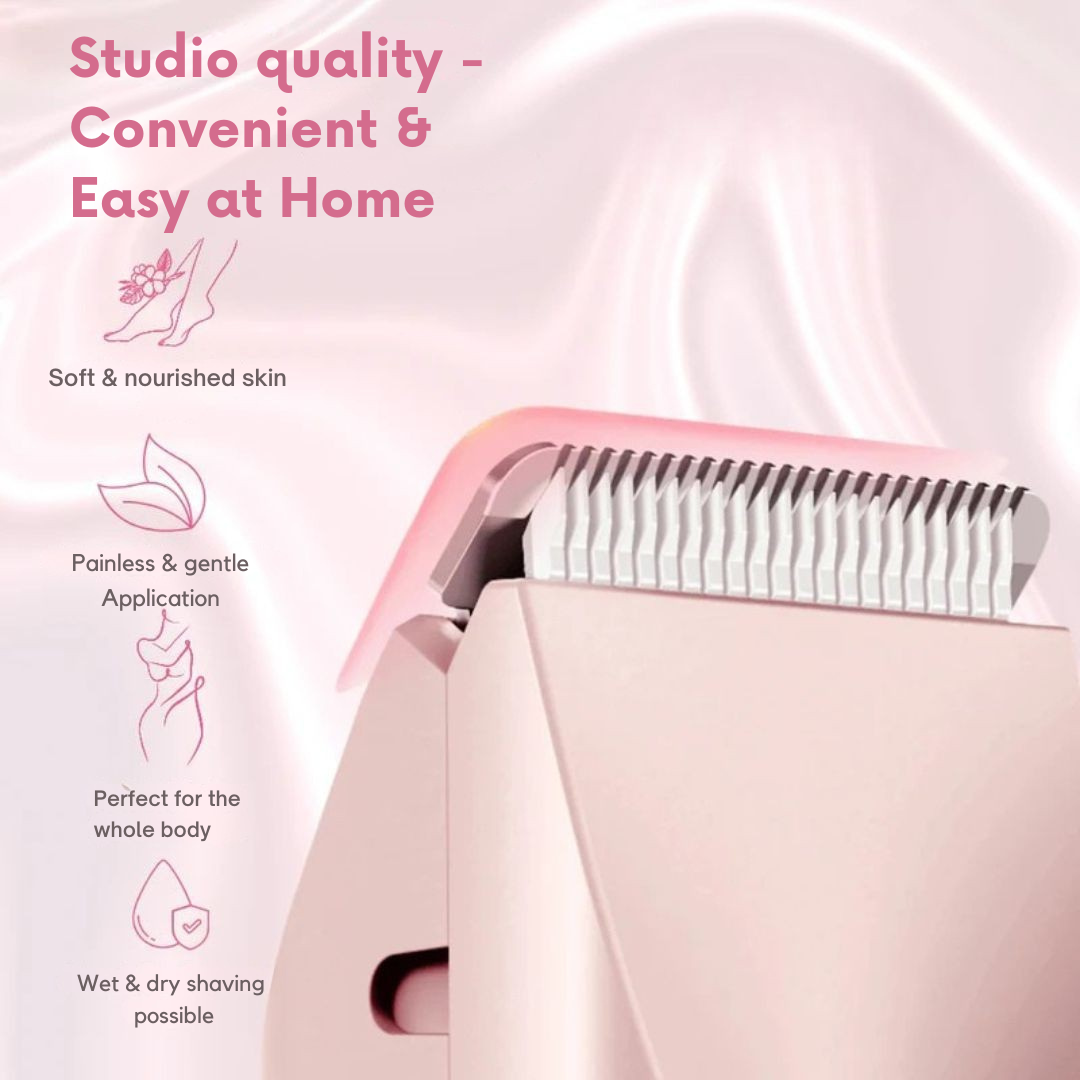 Ergonomischer Intimrasierer, elektrisch. Für präzise & sanfte Rasur. Hautfreundlich, wasserdicht.