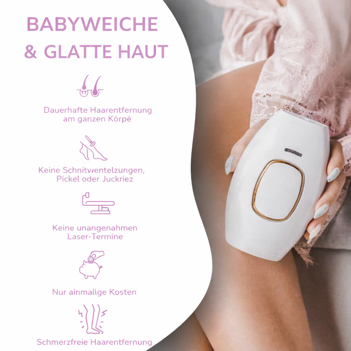 Damen IPL Gerät: Schmerzfreie dauerhafte Haarentfernung für glatte Haut. Ideal für Körperpflege.