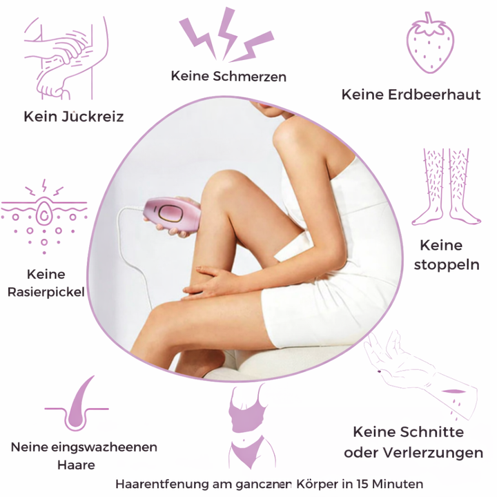 Dauerhafte Haarentfernung für Frauen mit dem fortschrittlichen IPL Haarentferner für zu Hause.