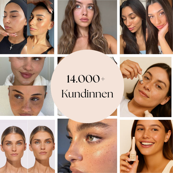 Detailansicht des künstlichen Sommersprossen Stempels, um natürliche Freckles zu erzielen; Kosmetik-Produkt.