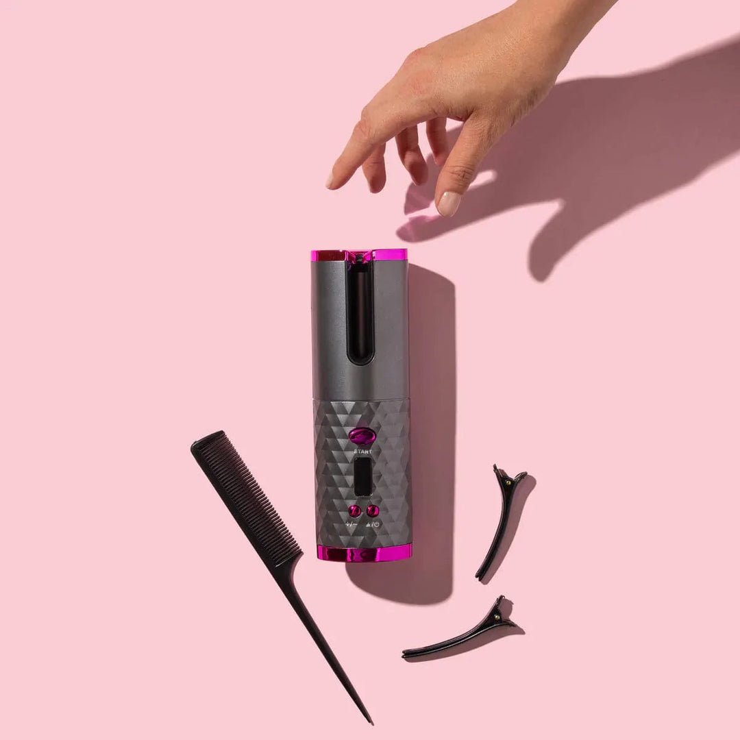 Perfekter kabelloser Auto-Lockenstab für Damen: sanfte Keramik-Locken, ideales Geschenk für Beauty.