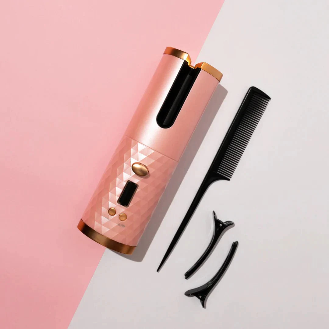 Innovativer kabelloser Lockenstab für Frauen, automatische Locken für jede Frisur. Schnelles Styling.