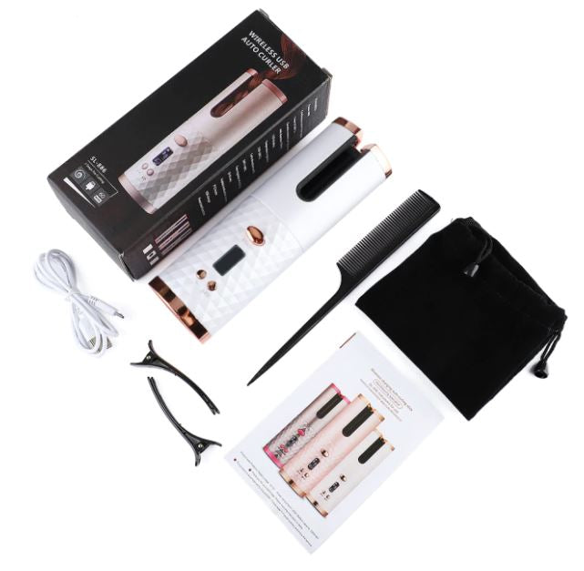 Kabelloser Lockenstab für unterwegs. Die Lösung für perfekte Damen-Locken und Beauty-Styling jederzeit.