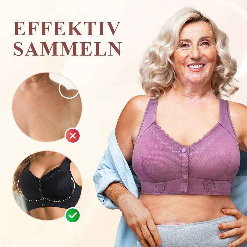 Frontverschluss BH für Damen, bügellos & sehr bequem. Perfekter Komfort BH, atmungsaktive Damenwäsche.