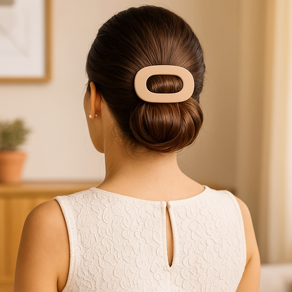 Damen Komfort Haarclip für sicheren Halt ohne Ziepen. Minimalistisches Design, elegantes Haarschmuck.