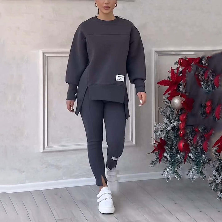 Gemütliches Damen Outfit Elin: Ideal als Loungewear oder stilvolle Alltagskleidung.