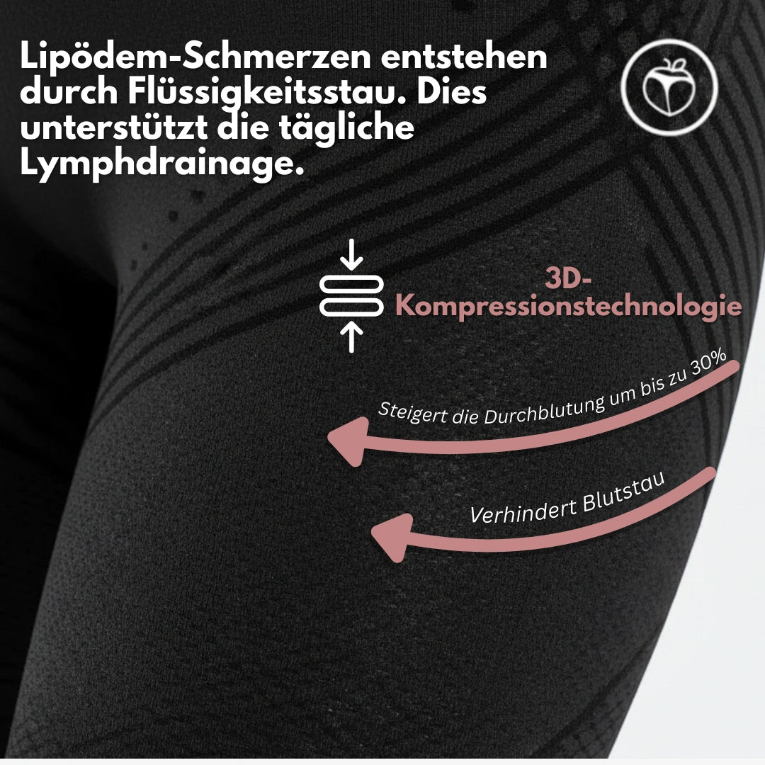 Sportleggings Damen mit hoher Taille und Kompression, optimal bei Lipödem für Komfort.