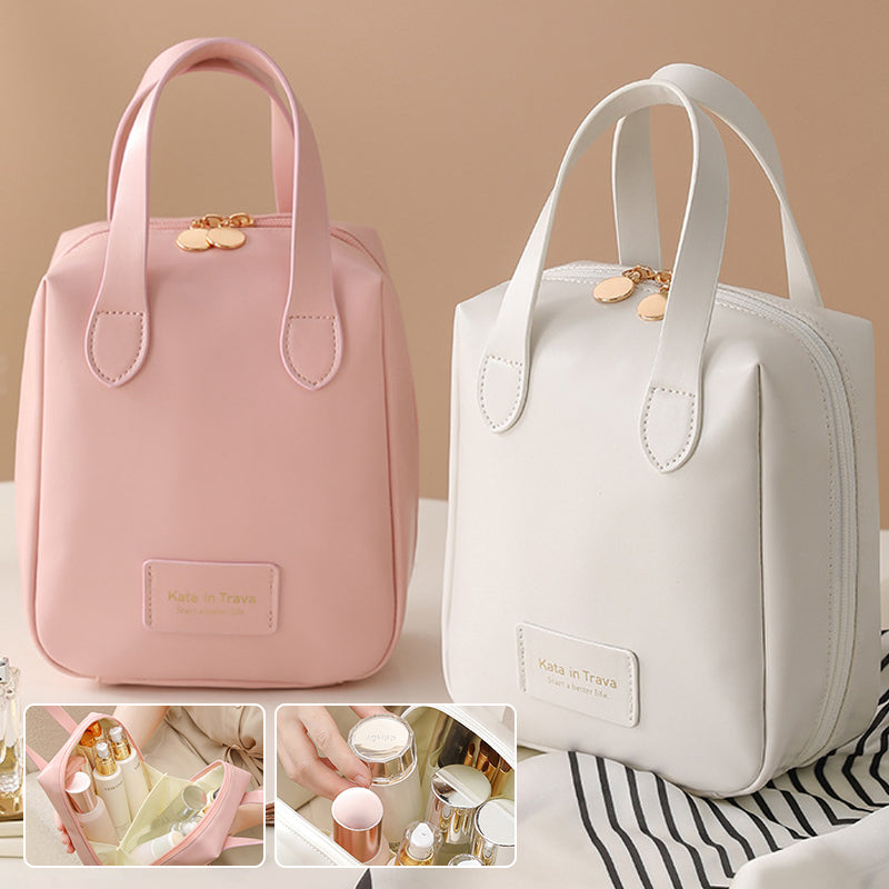 Praktische Schminktasche & Reisebegleiter für Damen, ideal zur Kosmetik-Aufbewahrung.