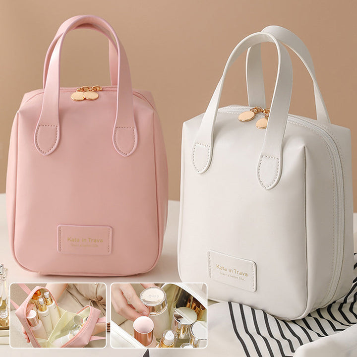 Praktische Schminktasche & Reisebegleiter für Damen, ideal zur Kosmetik-Aufbewahrung.