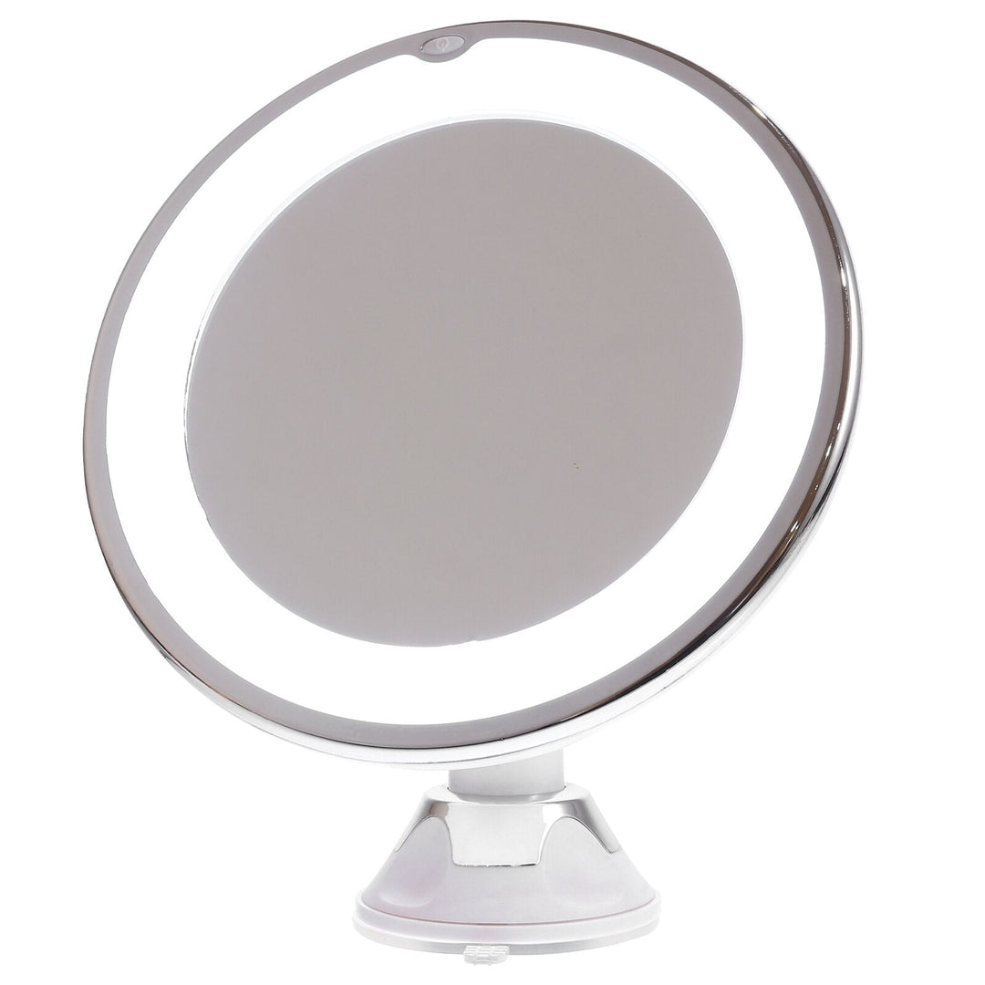 LED Kosmetikspiegel für Damen mit natürlichem Tageslicht und 10x Vergrößerung, sorgt für makelloses Make-up.